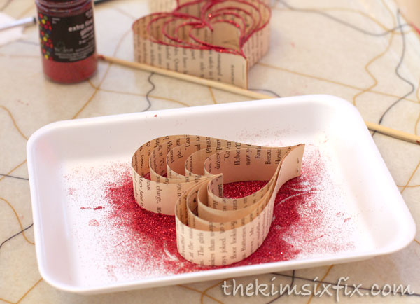 Glittering paper heart