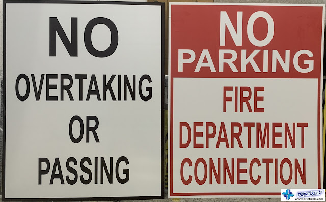 Reflective No Overtaking No Parking Signs