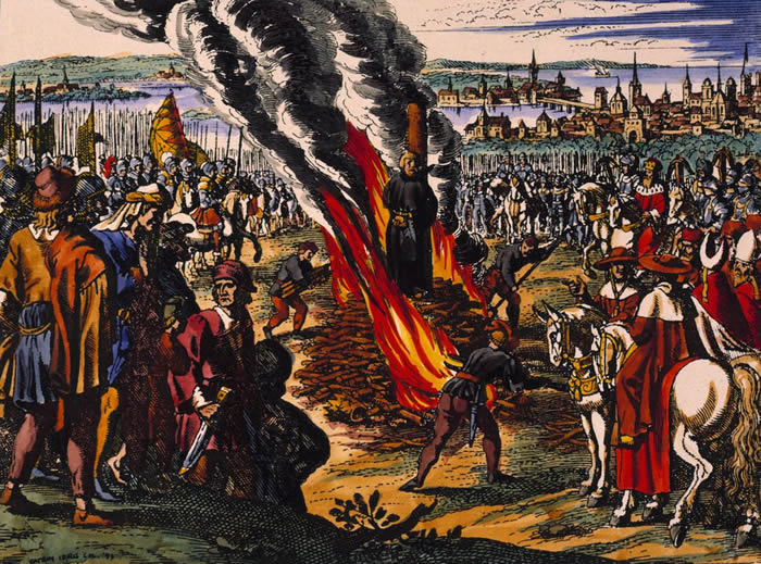 John Huss was burned on July 6, 1415