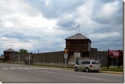 A recreation of the North West Mounted Police fort at Fort MacLeod, Alberta, Canada