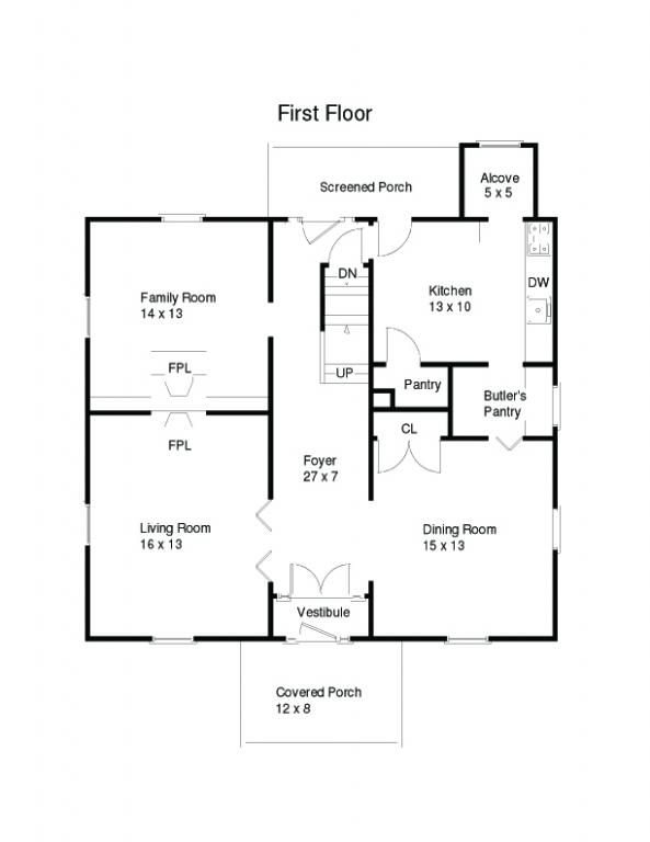 Four Square House Floor Plan