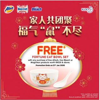 Kao Free Fortune Cat Bowl Set at Aeon & Aeon Big Outlets (Promotion Ends on 31 January 2020)