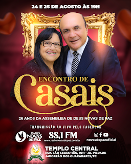 Criação de Cartaz para Encontro de Casais na Assembleia de Deus Novas de Paz