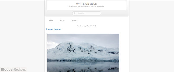 White on Blur Blogger Template