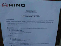 lowongan kerja PT Hino motors sales Indonesia (HMSI)