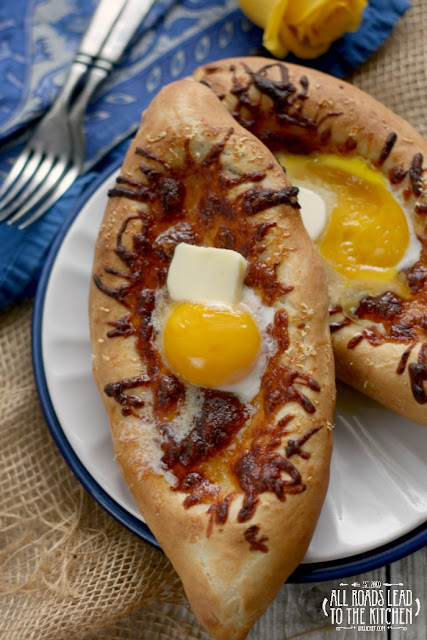 Acharuli Khachapuri (Georgian Cheese and Egg Bread)