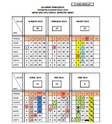 Kalender Pendidikan Jawa Tengah Tahun Pelajaran 2018/2019