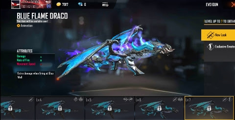 All About You Know Free Fire New Blue Flame Draco AK Gun Skin 25th of