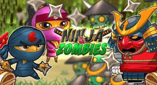 Screenshots of the Ninja and zombies for Android tablet, phone.