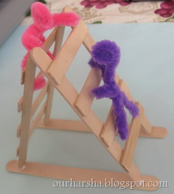 Popsicle sticks or Ice cream sticks Ladder men (9)