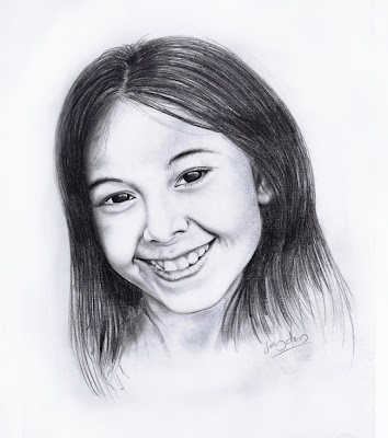 realistic pencil portrait of girl