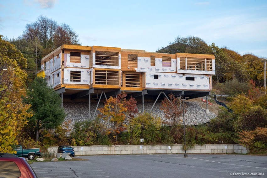 Portland, Maine November 2014 Photo by Corey Templeton construction of 152-156 Sheridan Street condos on Munjoy Hill