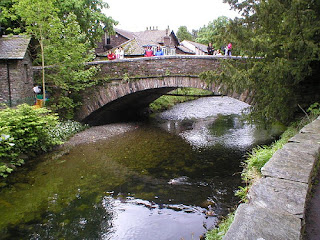 Bridge River Grasmere Lake District England Great Britain