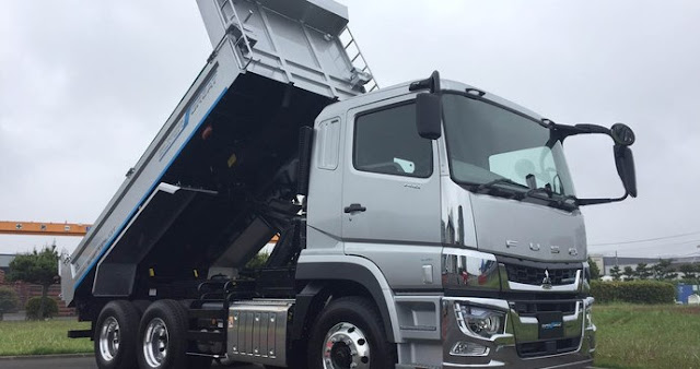 mitsubishi dump truck Mitsubishi Super Great silver