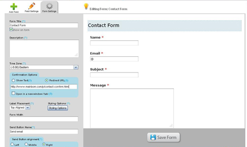 cara membuat form contact us di blog