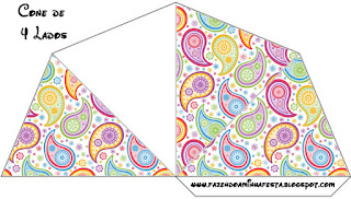 Paisley Free Printable Cones.