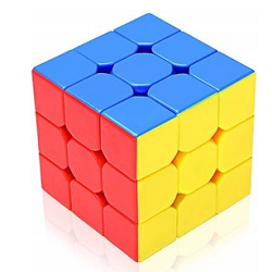 Jiehul 3X3X3 High Speed Stickerless Puzzle Cube (Speed Cube) Multicolor