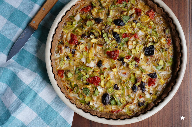 quiche poireaux olives sans lactose