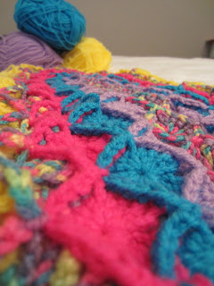 Close up of stitches of wool eater blanket