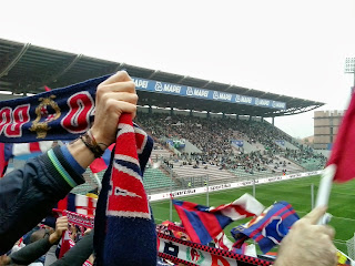 Uno scorcio del Mapei Stadium di Reggio Emilia prima del nubifragio (Sassuolo-Bologna 2-1 [2013/14])