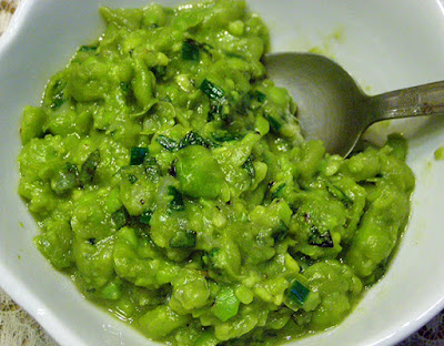 Closeup of Fresh Mushy Peas