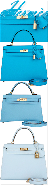 ♦Blue Hermès Kelly bags 2022 #hermès #bags #blue #2022 #brilliantluxury