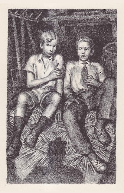 Volume II : Alexandre and Georges surprised in the cabin Gaston Goor (French 1902-1977)  Les Amitiés Particulières by Roger Peyrefitte Paris : Flammarion, 1953