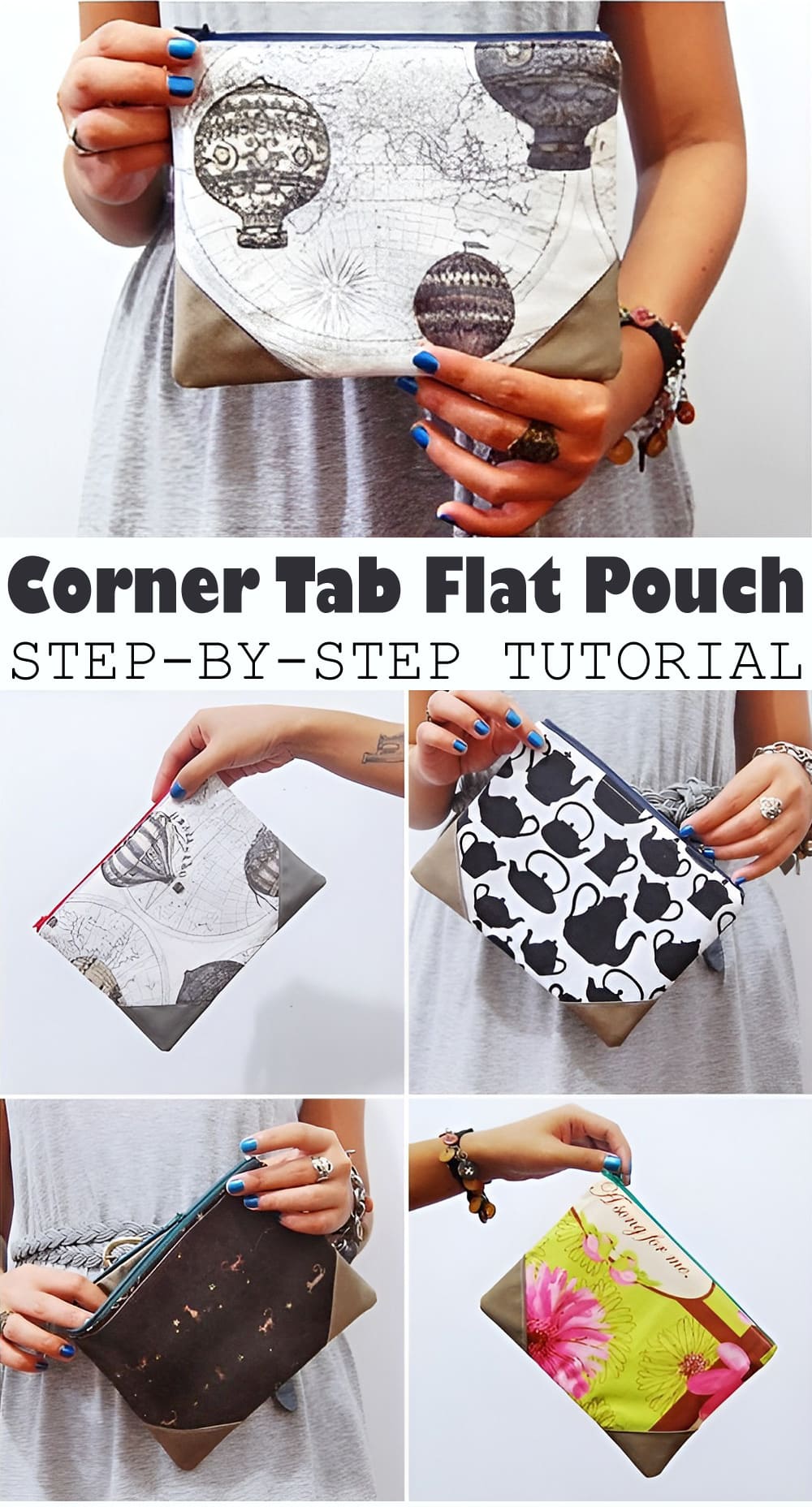 DIY Corner Tab Flat Pouch