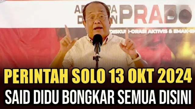 EKSKLUSIF! Said Didu Ungkap 'Surat Perintah Solo 13 Oktober 2024'