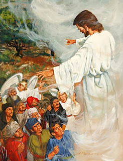 Jesus continued blessing his disciples while he was being taken up in the sky