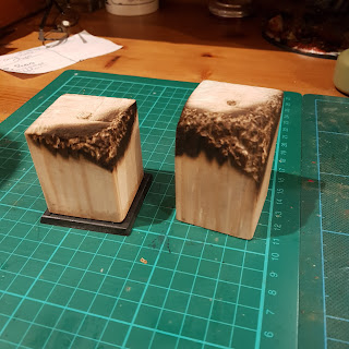 miniature scenic display plinth base scratchbuild