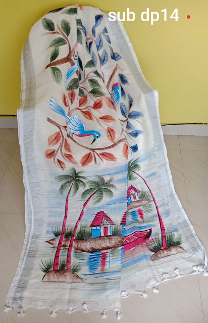 Hand Painted  saree