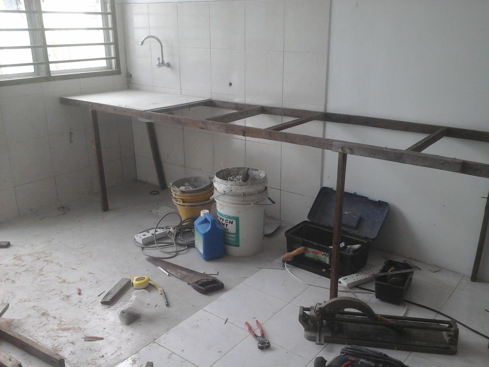 Meja dapur konkrit (table top concrete) di sepang