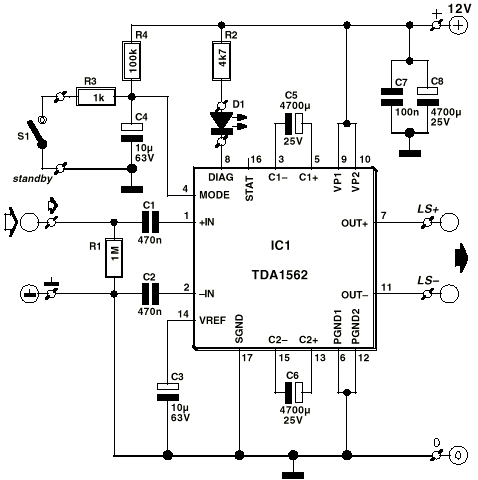 Tda 100 Watts Subwoofer Driver Circuit - 50w Circuits Car Subwoofer Amplifier - Tda 100 Watts Subwoofer Driver Circuit