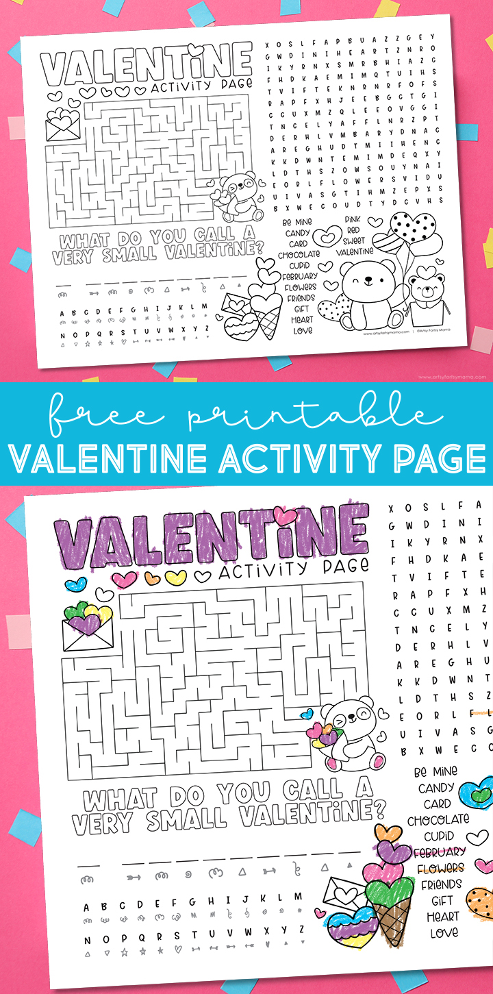 Free Printable Valentine's Day Activity Page