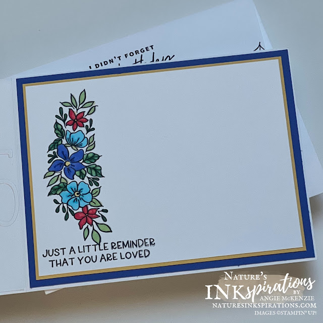 Framed Florets Milestone birthday card (inside) | Nature's INKspirations by Angie McKenzie