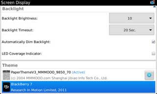 Cara Ganti Tema BlackBerry untuk BlackBerry OS 6, OS 7 ke atas