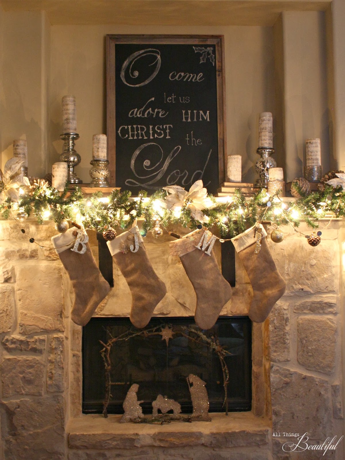 All Things Beautiful Christmas  Home  Tour Handmade 