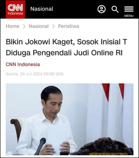 Jokowi itu tahu Mr T pengendali judi online di Indonesia Jokowi takut sama Mr. T