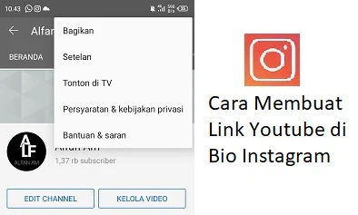 Cara Membuat Link Youtube di Bio Instagram Lewat HP - WAFBIG