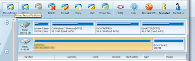 Move/ Resize Partition Linux Swap