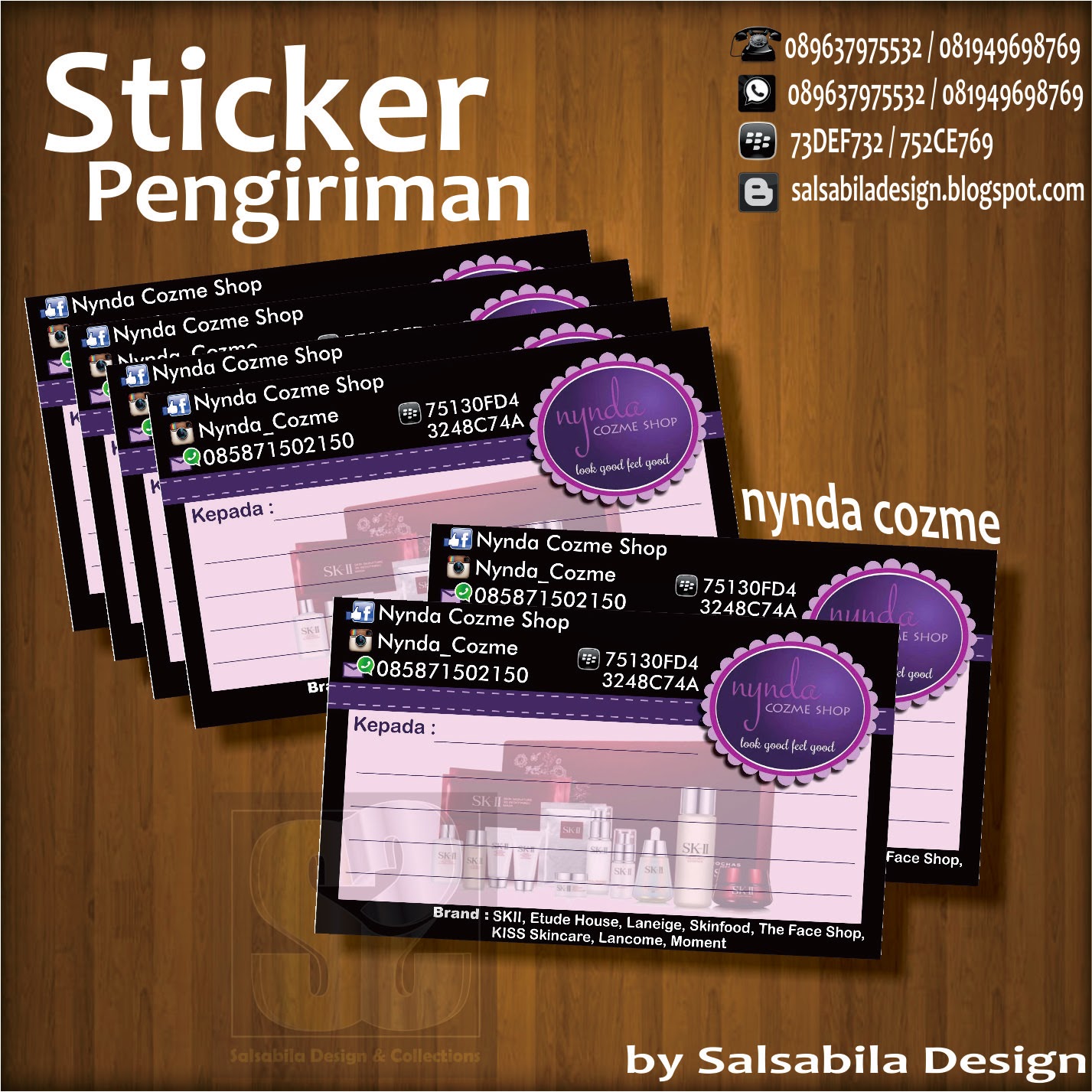 Contoh Desain Stiker Pengiriman Costum ~ Jasa Desain 