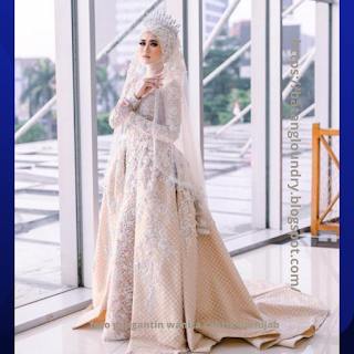 foto pengantin wanita cantik berhijab