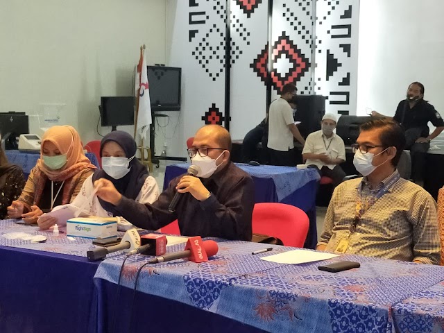 PT. Kimia Farma Diagnostik melakukan Konsfrensi Pers terkait dugaan penggunaan tes antigen dengan alat bekas di Bandara Kualanamu