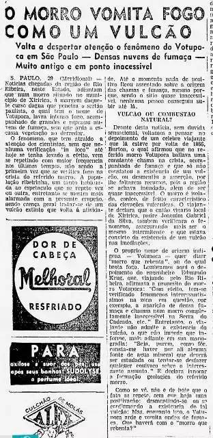 recorte de jornal do "Diário da Noite" do dia 02 abril de 1941