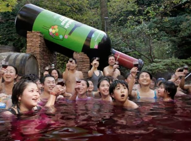 Wine Bath in Japan