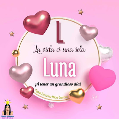 Solapin Nombre Luna para imprimir gratis - Nombre para descargar