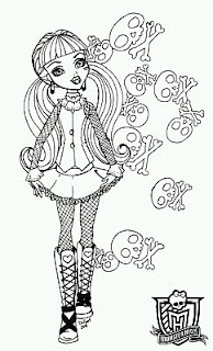 Monster High, Dibujos de Draculaura para Colorear