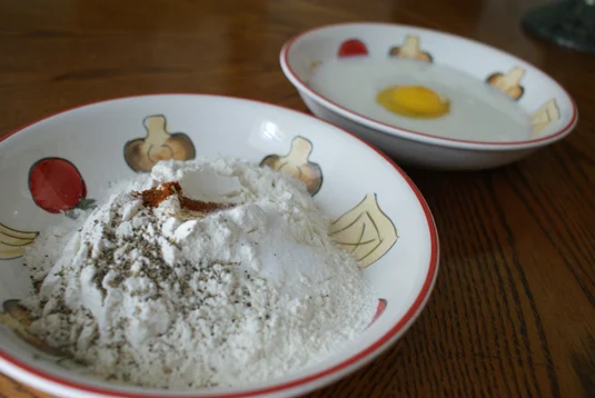 Ingredients for breading chicken