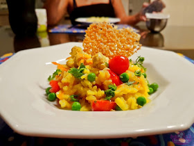 Risoto de frango com legumes